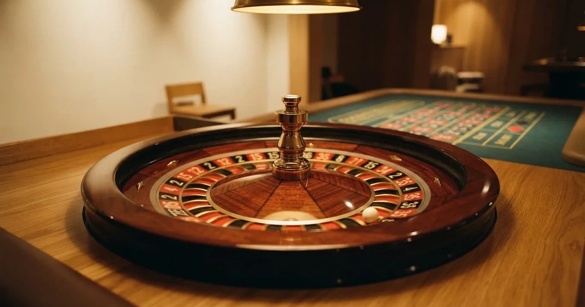 Ett roulettehjul snurrar på ett blankt träbord, den vita kulan glimmar i takljusets guld — svenska nätcasinon